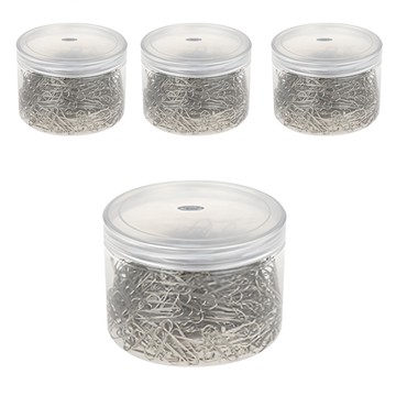 Bluemato 鋼製迴紋針1號 圓筒盒裝 28mm  500個裝  4個