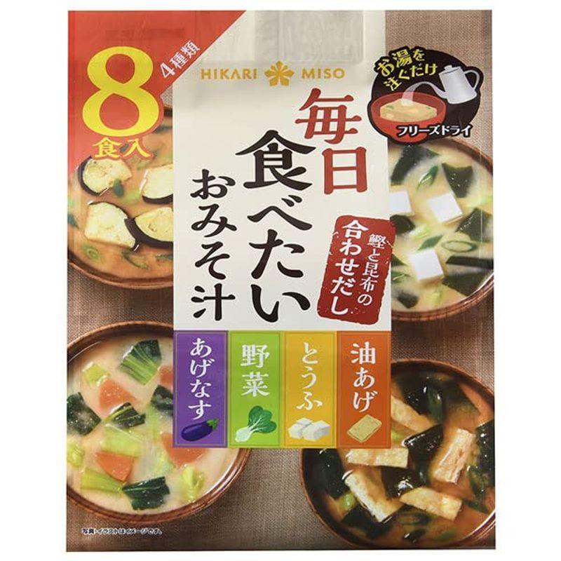 ひかり味噌 毎日食べたいおみそ汁 8食×8袋入×(2ケース)