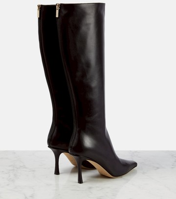 Jimmy Choo Agathe 85 leather knee-high boots