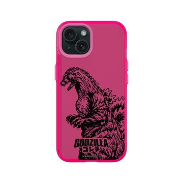 iPhone 15 Clear 粉漾桃 - 哥吉拉 Godzilla - 哥吉拉素描