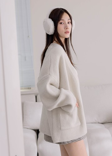 韓系微厚毛衣外套