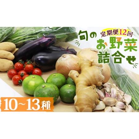 ふるさと納税 定期便12回コース 高知県香南市産 旬のお野菜詰合せ(10〜13品目) やさい おまかせ セット 土佐野菜 新鮮 高知県 香南市 Wpr-0010 高知県香南市