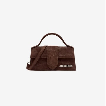 Jacquemus Le Bambino麂皮壓紋扣帶迷你包