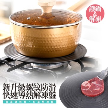 Conalife 新升級螺紋防滑快速導熱解凍盤-附隔熱手柄 (2入)