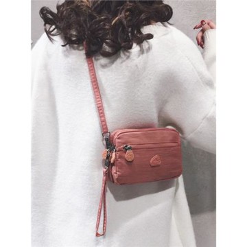 外出便攜斜挎小包包手機包女尼龍布包包手拿零錢包輕便散步小手包