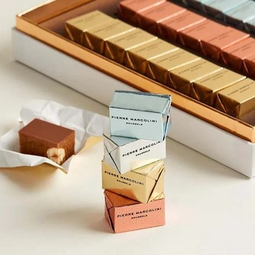 【ELLESHOP】Pierre Marcolini-小確幸巧克力 玫瑰金禮盒-10入 🍫 情人節禮物、生日禮物、紀念日禮物、告白禮物