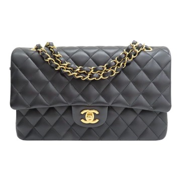 CHANEL 香奈兒 黑色 菱格紋 羊皮 COCO 25 肩背包 A01112 【二手名牌BRAND OFF】