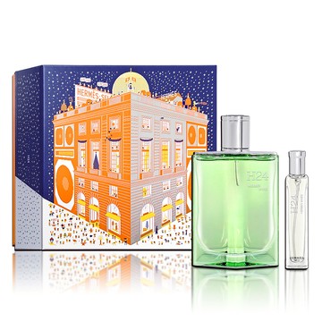 HERMES 愛馬仕 H24 Herbes Vives 綠動淡香精禮盒(淡香精100ML+隨身瓶15ML)