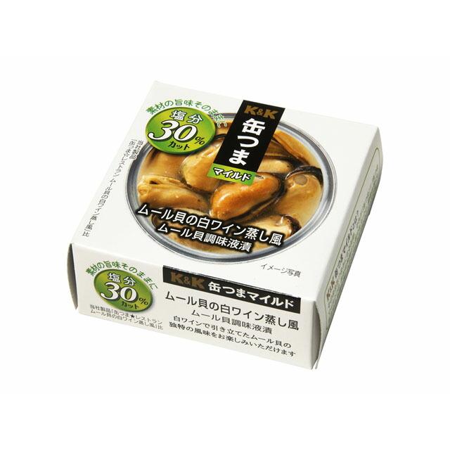 KK 缶つまマイルド ムール貝の白ワイン蒸し風 75g x12