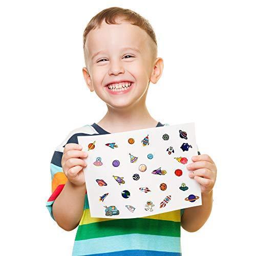 ArtCreativity Space Sticker Assortment, 100 Sticker Sheets of Assorted Spac