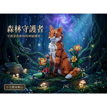 【小全積木】鑽石積木 仿真赤狐 動物模型 擺飾 兒童男生生日禮物 辦公室舒壓 居家美學 潮流玩具 小樂高 收藏級