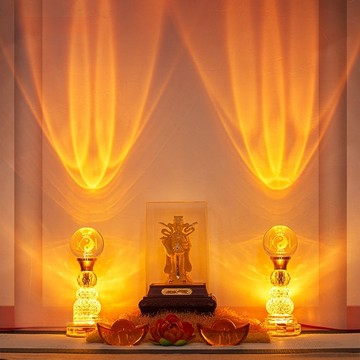 24h 佛具【一對】110V 神明燈 蓮花燈 公媽燈 供燈 LED 蠟燭燈 佛燈 供燈   神桌燈 招財進寶