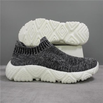 超輕超軟踩屎感爆米花底套腳彈力網面襪子運動休閑鞋男健步慢跑鞋