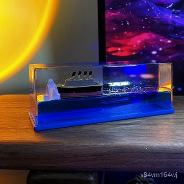 【優選好物】郵輪立體漂流瓶遊輪流體漂流生日情人節禮物擺件男生喜愛桌搭桌面jioyh YyoG