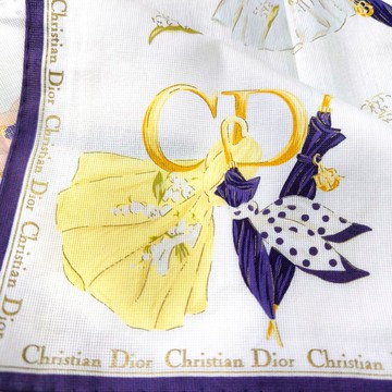Christian Dior 復古手帕 – 時尚插畫風格 21 x 20 英吋