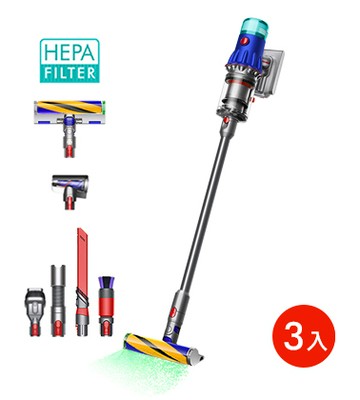 【多入採購3入超值組合】DysonDyson V12 Detect Slim™ Fluffy 輕量無線吸塵器