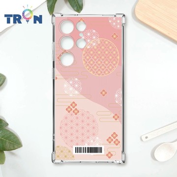 TRON 三星 S23 Ultra 日系和風圓點散花系列 四角防摔載具殼 軟殼 手機殼