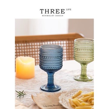 Tlife·Bead·高腳玻璃杯法式復古浮雕紅酒杯葡萄酒杯家用 | 珠點