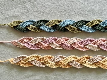 三色三股辮 / 編織髮帶