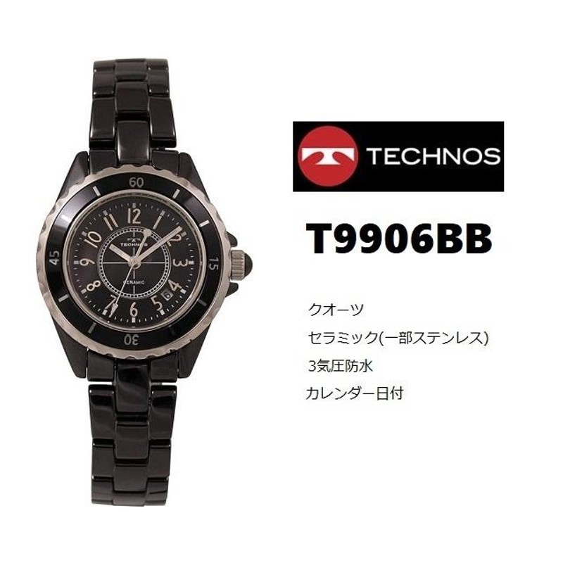 レディースクオーツ TECHNOS/テクノス アナログ セラミック 3針 ...