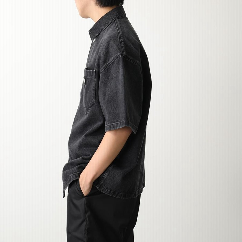 PRADA プラダ デニム 半袖シャツ Denim Short Sleeve Shirt PRADA プラダ デニム 半袖シャツ Denim Short Sleeve Shirt