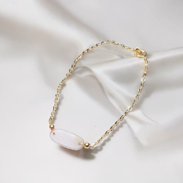 冰種翡翠14K包金手鍊 | 天然緬甸翡翠A貨 | 送禮