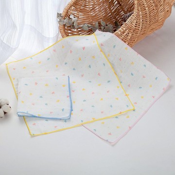 12條入-100%純棉 MIT親膚柔軟棉紗布巾l手帕l方巾。通過SGS檢驗