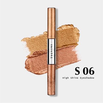 【TSUVIMI 姿慧美】雙色閃亮眼影蜜 ( S06 古銅金 咖啡紅 )
