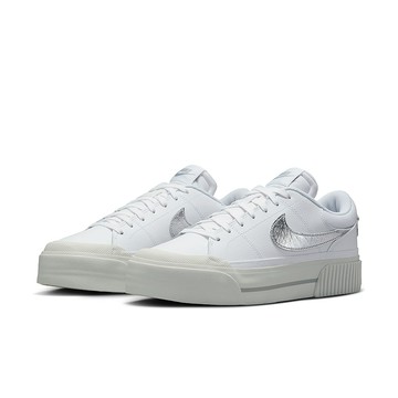S.G NIKE WMNS COURT LEGACY LIFT HQ2307-100 白金屬銀 復古休閒鞋 女鞋