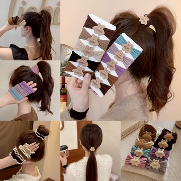 髮圈 高彈性髮圈 韓式髮圈 髮繩 毛巾圈 髮飾 高馬尾髮圈 紮頭髮 不傷髮 韓版髮圈 簡約高馬尾髮圈 DJ40