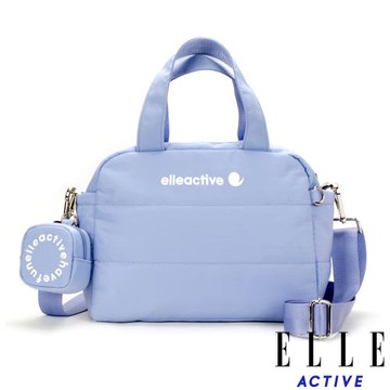 【ELLE Active】蓬蓬雲朵系列-手提袋/手提側背包/斜背包-雲霧藍