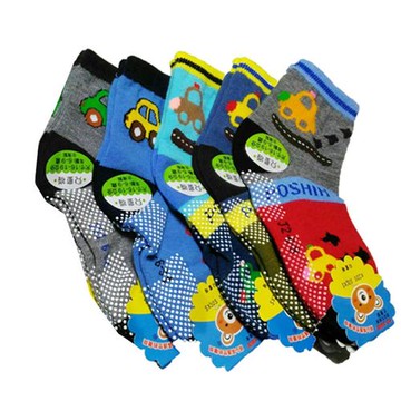 LOVIN 台灣製舒適防滑小車車運動襪(毛巾底)6雙 隨機取色CHILD-C001