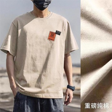 重磅純棉短袖t恤男夏季2026新款潮牌寬松體恤衣服美式復古半袖ins