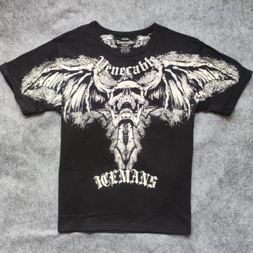 小眾朋克另類骷髏鬼頭全棉男士T恤重金屬歐洲站美洲風中性午夜