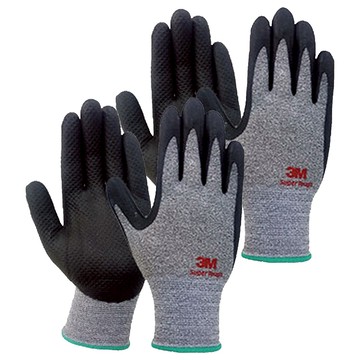 3M 百利 Super Tough 耐用安全手套  M  2雙  黑色 + 灰色