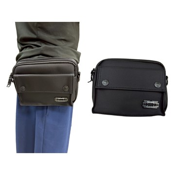 ~雪黛屋~SPYWALK 腰掛包橫式小容量5.5手機二主袋+外袋共三層穿皮帶固定SW9332