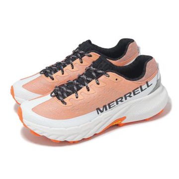 Merrell 越野跑鞋 Agility Peak 5 女鞋 橘 白 回彈 抓地 戶外 運動鞋 ML068578