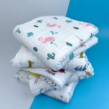 六層全棉泡泡紗布浴巾新生兒抱被寶寶蓋毯大童幼兒園午睡柔軟鑫弘-萌寶童裝可開發票