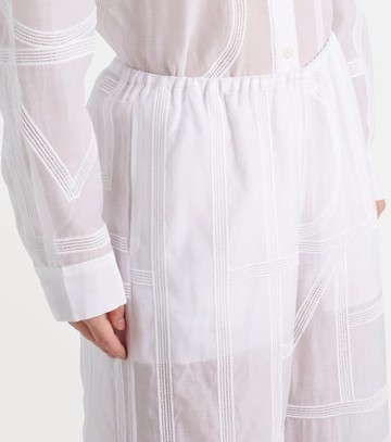 Toteme Cotton and silk voile wide-leg pants