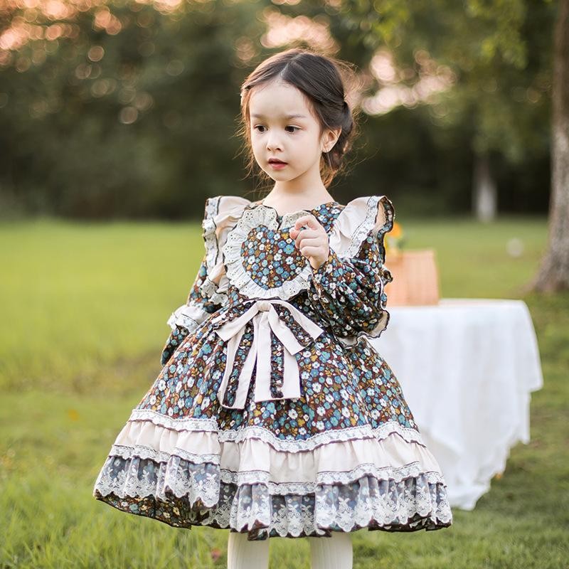 ワンピース 子供 ロリータ キッズ 長袖 ロリータ服 洋服 秋冬 コスプレ 