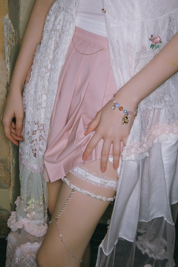 派對女皇蕾絲雙層編織大腿鏈