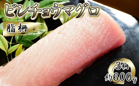 ビンチョウマグロ 脂柵 3柵（約600g）