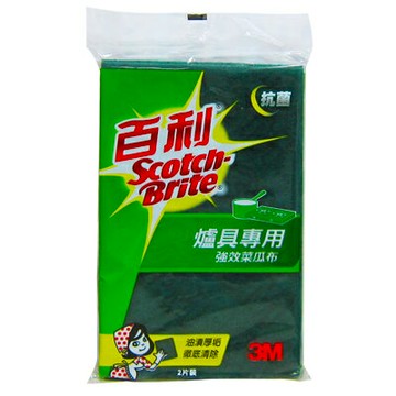 【史代新文具】3M百利 96R-2M 爐具用菜瓜布大綠2片