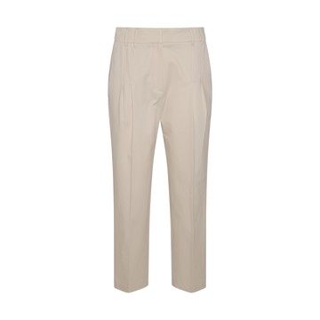Brunello Cucinelli - Beige Cotton Stretch Pants