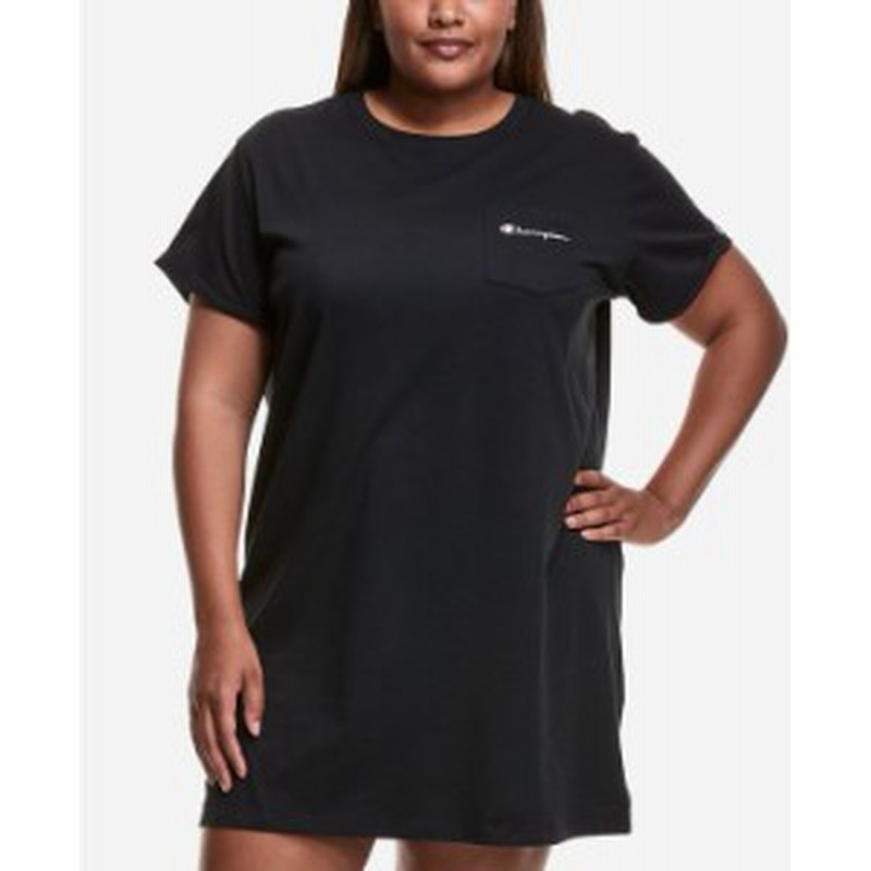 チャンピオン レディース ワンピース トップス Plus Size Women S T Shirt Dress Black 通販 Lineポイント最大get Lineショッピング