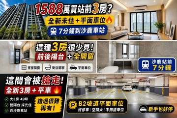 沙鹿勝興興站｜雙鐵未來宅・全新未住大三房平車｜台中市沙鹿區永寧路一段