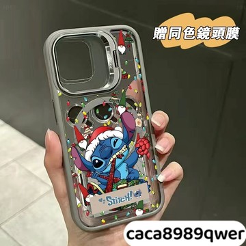拆禮物史迪仔送鏡頭貼17磁吸金屬支架iPhone16 15 14 13 12 11Promax手機殼