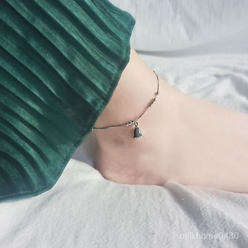 📿限時下殺📿韓國925純銀鈴鐺腳鏈女簡約設計感ins冷淡風高級感手環輕奢腳飾品