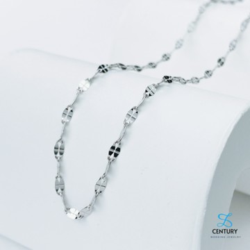 【世紀白金】 Pt950鉑金項鍊-閃片嘴唇鍊