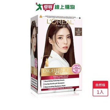 優媚霜三重護髮染髮霜 4 自然棕【愛買】